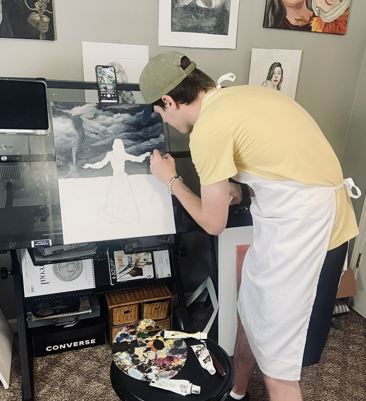 Portrait of Garris in their art studio